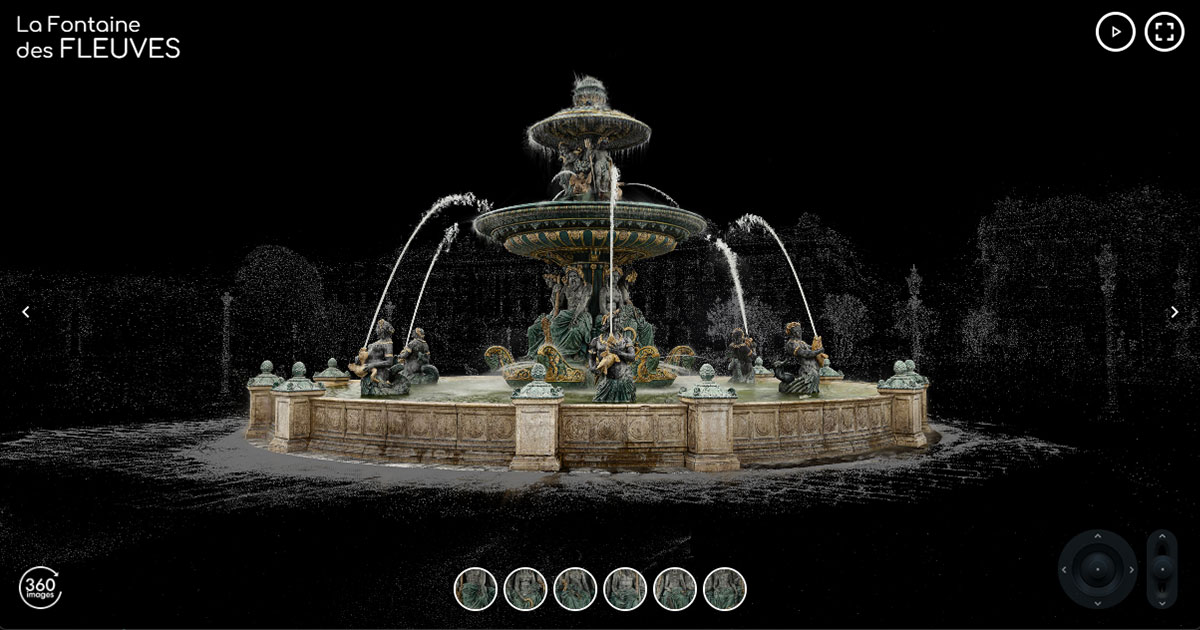 Fontaine des Fleuves 3DGS - Paris