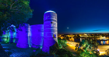 Château d'Angers by night