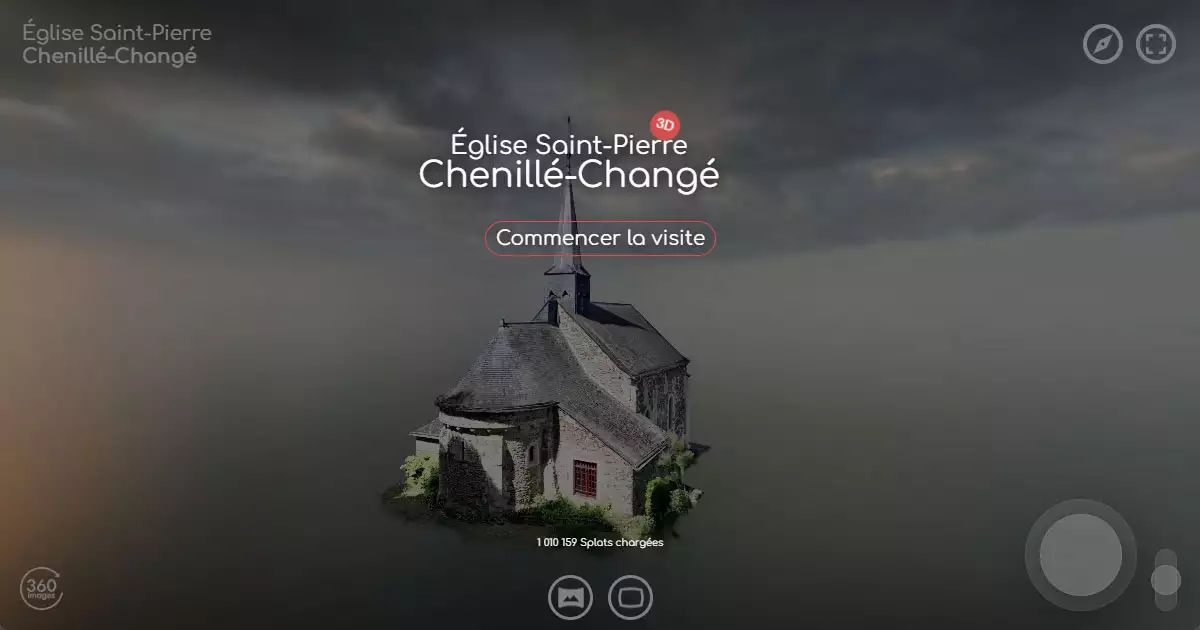 Eglise Saint-Pierre de Chenillé-Changé en 3D
