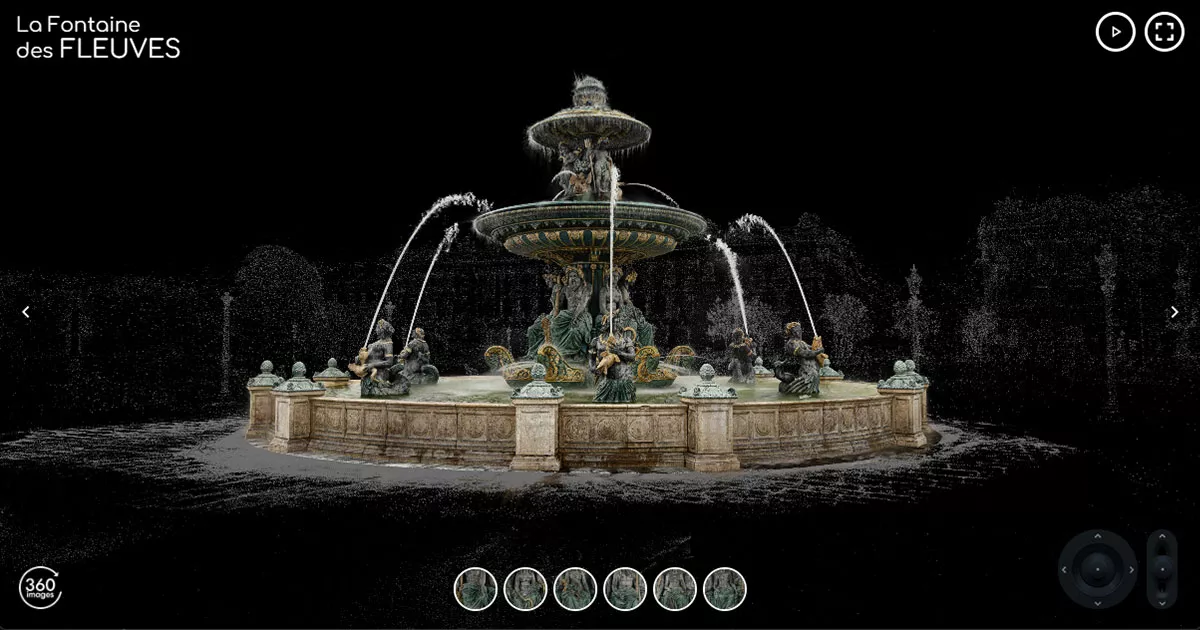 Fontaine des Fleuves 3DGS - Paris